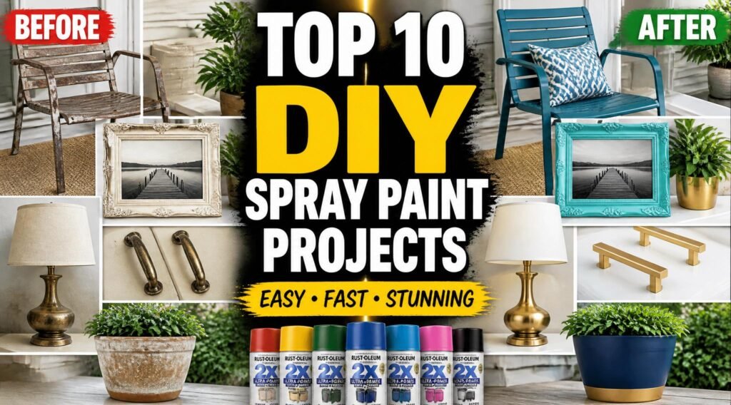 Top 10 Spray Paint DIY Projects for Your Home (Step-by-Step Guide)