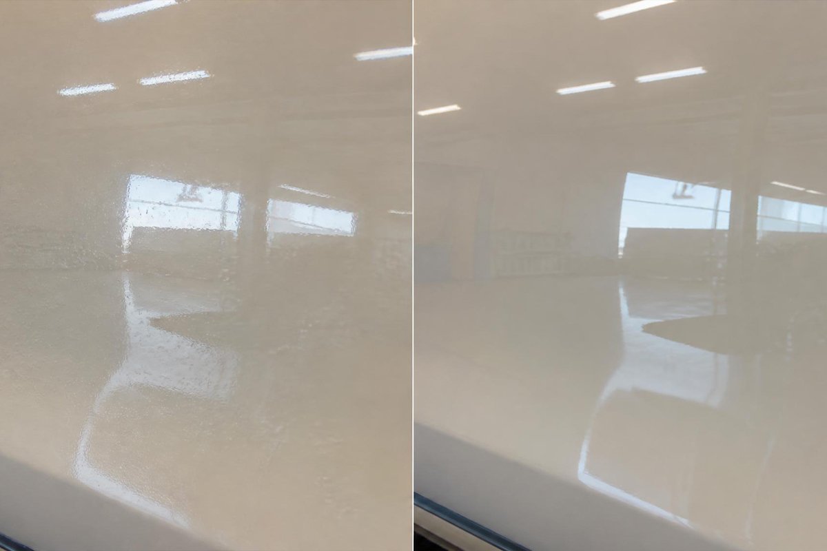 fisheye finish before and after air filter installation