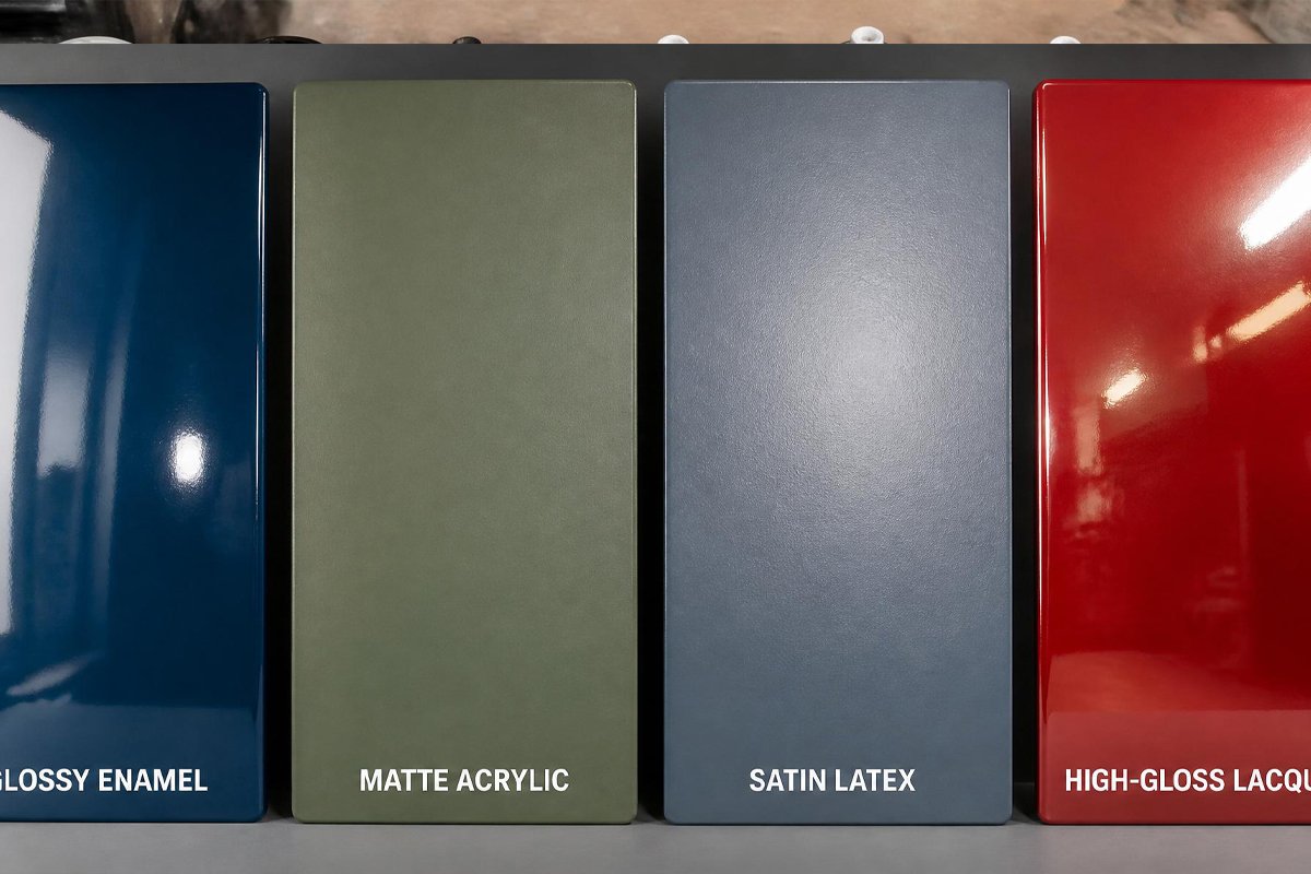 different spray paint types finish comparison glossy matte