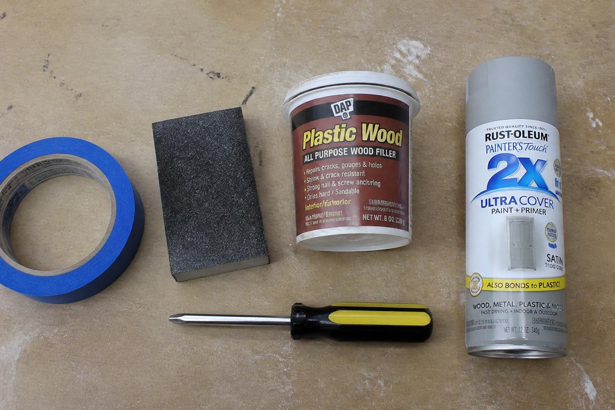 tools for spray painting interior doors sawhorses sprayer painters tape